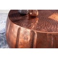 Orientální kruhový konferenční stolek Adassil bronzové barvy 65cm
