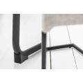 Industriální židle Galle s šedým čalouněním a kovovou konstrukcí