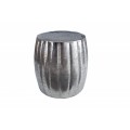 Orientální kruhový konferenční stolek Adassil stříbrné barvy 42cm
