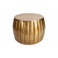 Orientální kruhový konferenční stolek Adassil zlaté barvy 55cm