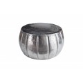 Orientální kulatý konferenční stolek Adassil stříbrné barvy 65cm