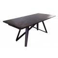 Moderní rozkládací keramický jídelní stůl Epinal v tmavě šedé grafitové barvě s kovovou konstrukcí 260cm