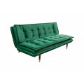 Designová rozkládací smaragdově zelená sedačka Baxelat s nožičkami 184cm