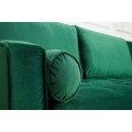Retro designová rohová sedačka Velluto smaragdová zelená 260cm