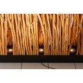 Koloniální vysoká stojací lampa Euphoria v podobě paravánu ze dřeva 180cm