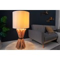 Koloniální stolní lampa Euphoria ze dřeva s béžovým stínítkem 56cm