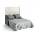 Moderní masivní postel Sajonia s čalouněnou konstrukcí na matraci 135/150 / 180cm
