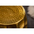 Moderní kulatý příruční s tolik Siliguri s kladívkovým povrchem ve zlatém odstínu 30cm