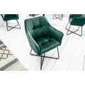 Designová židle Armlehně sametová hnědá, zelená, tyrkysová