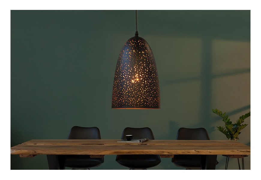 Moderní závěsná lampa Night Sky v černé barvě 36cm