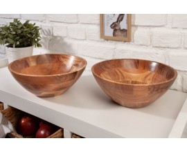 Masivní dekorační mísy Wells z akáciového dřeva 30cm