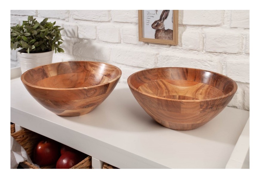 Masivn&iacute; dekoračn&iacute; m&iacute;sy Wells z ak&aacute;ciov&eacute;ho dřeva 30cm