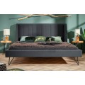 Designová čalouněná manželská postel Taxil Mode s potahem v antracitové barvě 160x200cm