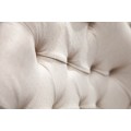 Chesterfield j&iacute;deln&iacute; židle Torino s chesterfield pro&scaron;&iacute;v&aacute;n&iacute;m v b&iacute;l&eacute; barvě a klepadlem 96cm