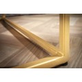 Art-deco designový příborník Alyr z masivního dřeva se zlatými prvky 165cm