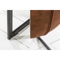 Designová hnědá jídelní židle Suave s černou kovovou konstrukcí 88cm