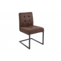 Designová hnědá čalouněná jídelní židle Vesoul s kovovou konstrukcí 86cm