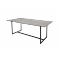 Industri&aacute;ln&iacute; j&iacute;deln&iacute; stůl Collabor čern&eacute; barvy s betonov&yacute;m vzhledem 200cm