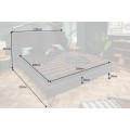 Designov&aacute; čalouněn&aacute; manželsk&aacute; postel Taxil Mode s potahem v antracitov&eacute; barvě 160x200cm