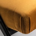 Art-deco luxusní křeslo Brilon v hořčičný potahu s černými nohama 78cm