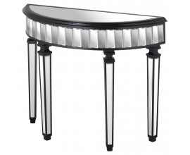 Zrcadlový konzolový stolek Farian ve tvaru půlkruhu 105cm