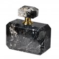 Stylová mramorová nádoba na parfém v černé barvě 12cm