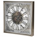 Římské antické nástěnné hodiny ve zlaté a bílé barvě