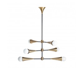 Art-deco luxusní lustr Tayla v zlato-černém provedení 88cm