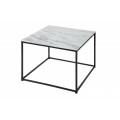 Art-deco stylový konferenční stolek Elements Blanc z leštěného mramoru 50cm