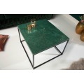 Art-deco designový konferenční stolek Elements z mramoru v zelené barvě 50cm