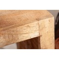 Industriální příruční stolek Mango natur z masivního dřeva 60cm