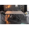 Industriální nadčasový jídelní stůl Epinal s keramickou povrchovou deskou 180-220-260cm