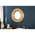 Orientální luxusní nástěnné zrcadlo Solei v zlatém rámu ve tvaru kruhu 60cm