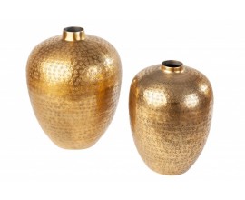 Orientální vázy Retrivee se zlatým tepaným povrchem 33cm