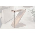 Masivn&iacute; př&iacute;ručn&iacute; stolek Sheesham z mangov&eacute;ho dřeva ve tvaru p&iacute;smene Z 45cm