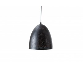 Moderní černo-měděná závěsná lampa Night Sky II s dírkovaným vzorem 30cm