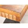 Industriální dlouhá lavička Steele Craft ze dřeva na hrubých kovových nohách 200cm