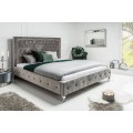 Chesterfield luxusní manželská postel Caledonia stříbrné barvy 190cm