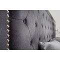 Chesterfield luxusní manželská postel Caledonia stříbrné barvy 190cm