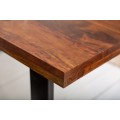 Industriální designový masivní jídelní stůl Steele Craft z palisandrového dřeva 140cm