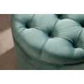 Zámecká nadčasová mátová taburetka Modern Barock s úložným prostorem 50cm