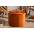 Zámecká luxusní oranžová taburetka Modern Barock s úložným prostorem 50cm