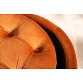 Zámecká luxusní oranžová taburetka Modern Barock s úložným prostorem 50cm