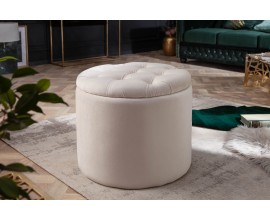 Zámecká luxusní béžová taburetka Modern Barock s úložným prostorem 50cm