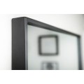 Moderní designové obdélníkové nástěnné zrcadlo Cambell v černém rámu 160cm