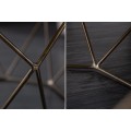 Art-deco jedinečný konferenční stolek Adamantino s dřevěnou deskou a kovovou konstrukcí ve tvaru diamantu 69cm