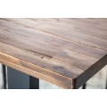 Industriální hranatý jídelní stůl Steele Craft z akáciového dřeva s kovovými nohami 200cm