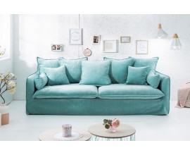 Designová sedačka Heaven samet aqua