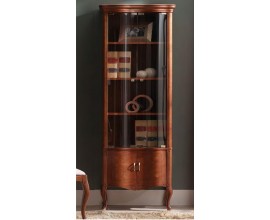 Luxusní rustikální knihovna RUSTICA se skleněnými dvířky 78cm