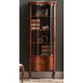 Luxusní rustikální knihovna RUSTICA se skleněnými dvířky 78cm